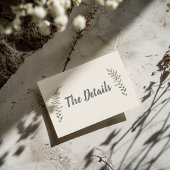 Potlood getrokken verlaat de details informatiekaartje