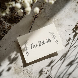 Potlood getrokken verlaat de details informatiekaartje