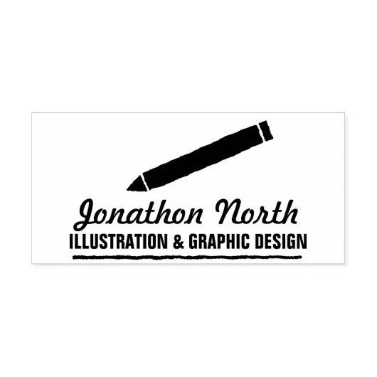 Potlood Grafisch Ontwerp ID299 Rubberstempel (Afrduk)