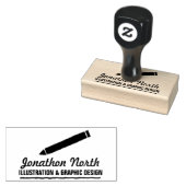 Potlood Grafisch Ontwerp ID299 Rubberstempel (Gestempeld)