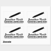 Potlood Graphic Design Black ID299 Rechthoekige Sticker (Vel)