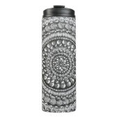 Potlood Hand Getekend Mandala Ontwerp Kunst Thermosbeker (Voorkant)