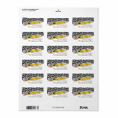 Potlood & Houndstooth School Boekenlabel Etiket (Full Sheet)