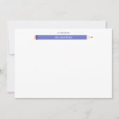 Potlood illustratie school leraar kantoorartikelen notitiekaartje (Voorkant)