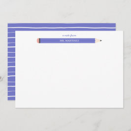 Potlood illustratie school leraar kantoorartikelen notitiekaartje