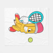 Potlood in Tennis met Tennis racket Fleece Deken (Voorkant (Horizontaal))
