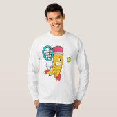 Potlood in Tennis met Tennis racket T-shirt (Voorkant volledig)
