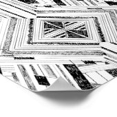 Potlood & Ink Abstracte Art Print (Hoek)