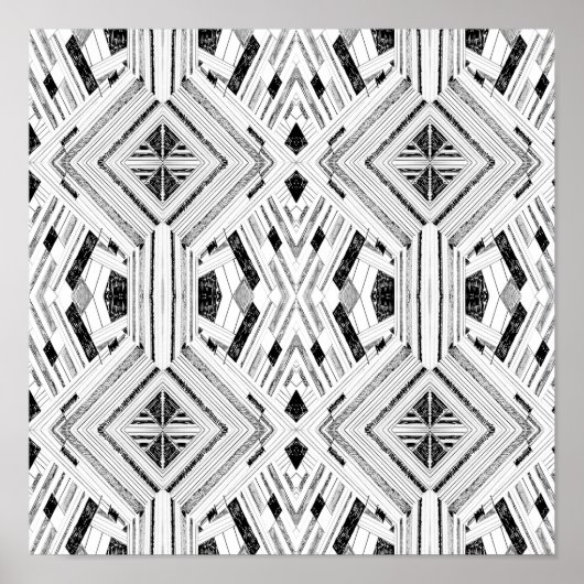 Potlood & Ink Abstracte Art Print (Voorkant)