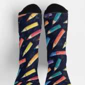 Potlood krijt tekening patroon leraar sokken (Top)