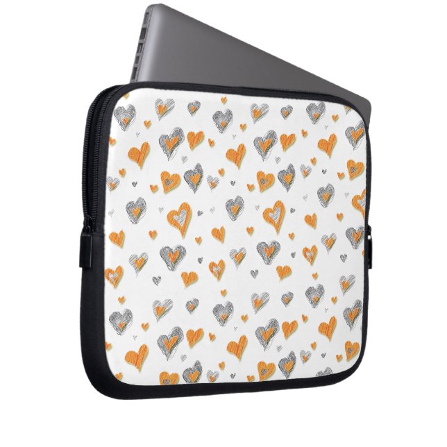 Potlood Kunst Hartjes Laptop Tas (Voorkant Rechts)