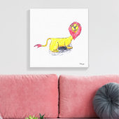 Potlood Lion Tekening Canvas Muur Kunst (Insitu (Woonkamer))