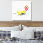 Potlood Lion Tekening Canvas Muur Kunst (Insitu (Slaapkamer))