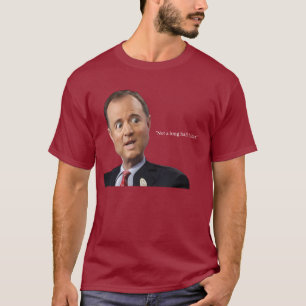 Potlood nek Adam Schiff grappige bug-eyed karikatu T-shirt