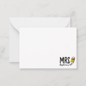 Potlood Onderwijzer Kinderen Naam Terug naar schoo Notitiekaartje (Voorkant)