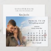 Potlood Ons In Bewaar de Datum Augustus 2024 Kalen Kaart (Voorkant / Achterkant)