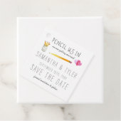 Potlood ons in | Bruiloft Bewaar de datum Favoriet Bedankjes Labels (In situ)