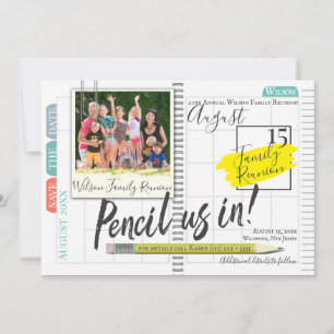 Potlood ons in Bullet Journal Family Reunion Save The Date