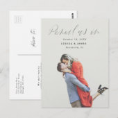 Potlood ons in Casual Save the Date Photo Briefkaa Briefkaart (Voorkant / Achterkant)