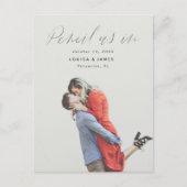 Potlood ons in Casual Save the Date Photo Briefkaa Briefkaart (Voorkant)