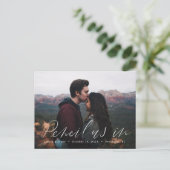Potlood ons in Casual Save the Date Photo Briefkaa Briefkaart (Staand voorkant)