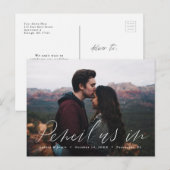 Potlood ons in Casual Save the Date Photo Briefkaa Briefkaart (Voorkant / Achterkant)