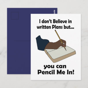 Potlood ons in Funny sarcastische quote Briefkaart