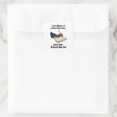 Potlood ons in Funny sarcastische quote Vierkante Sticker (Tas)