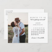 Potlood ons in Save the Date augustus 2022 Kalende Briefkaart (Voorkant / Achterkant)