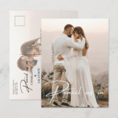 Potlood ons in Save The Date Foto Bruiloft Aankond Aankondigingskaart (Voorkant / Achterkant)