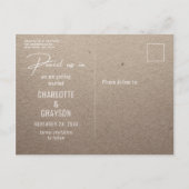 Potlood ons in Save The Date Foto Rustieke bruilof Aankondigingskaart (Achterkant)