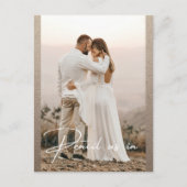 Potlood ons in Save The Date Foto Rustieke bruilof Aankondigingskaart (Voorkant)