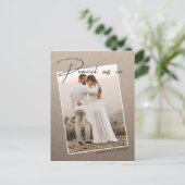 Potlood ons in Save The Date Photo Wedding Aankondigingskaart (Staand voorkant)