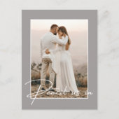 Potlood ons in Save The Date Photo Wedding Aankondigingskaart (Voorkant)