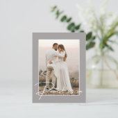 Potlood ons in Save The Date Photo Wedding Aankondigingskaart (Staand voorkant)