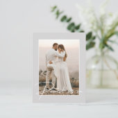 Potlood ons in Save The Date Photo Wedding Aankondigingskaart (Staand voorkant)