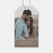 Potlood ons in Save The Date Photo Wedding Cadeaulabel (Achterkant)