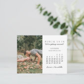 Potlood ons in Save the Date September 2022 Kalend Briefkaart (Staand voorkant)