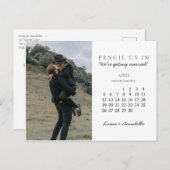 Potlood ons in sparen de Kalender van April 2020 Briefkaart (Voorkant / Achterkant)