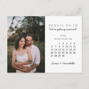 Potlood ons in sparen de Kalender van Juni 2021 Briefkaart