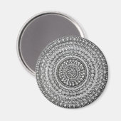 Potlood Origineel Kunst Mandala Ontwerp Magneet (Voorkant / Achterkant)