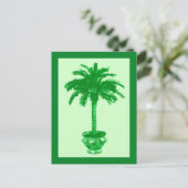 Potlood Palm Tree, Emerald and Light Green Briefka Briefkaart (Staand voorkant)