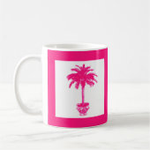 Potlood Palm Tree - fuchsia roze en wit Koffiemok (Links)