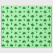 Potlood Palm Tree in Emerald and Light Green Cadeaupapier (Vlak)