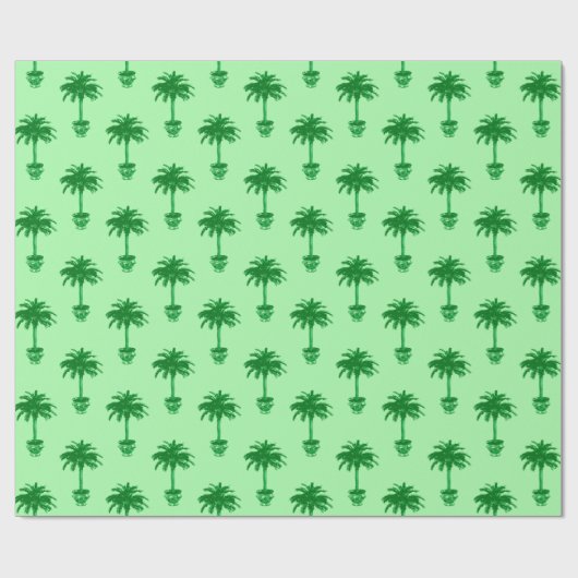 Potlood Palm Tree in Emerald and Light Green Cadeaupapier (Vlak)