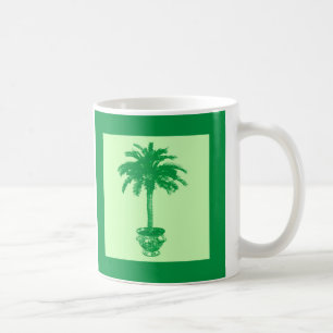 Potlood Palm Tree - smaragd en lichtgroen Koffiemok