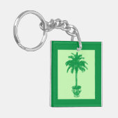Potlood Palm Tree - smaragd en lichtgroen Sleutelhanger (Voorkant Links)