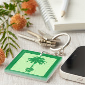 Potlood Palm Tree - smaragd en lichtgroen Sleutelhanger (Voorkant Rechts)