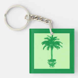 Potlood Palm Tree - smaragd en lichtgroen Sleutelhanger