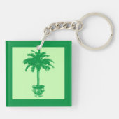 Potlood Palm Tree - smaragd en lichtgroen Sleutelhanger (Achterkant)